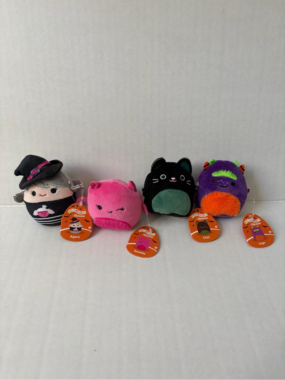 Squishmallows Micromallows Halloween 2026 Plush x4 - Agora Suzette Cleo Ingo bat